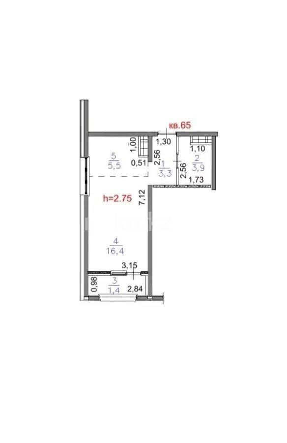 Продажа 1-комнатной квартиры, 30.5 м² - Продажа однокомнатных квартир в монолитно-каркасном доме в Алматы фото 2 из 2