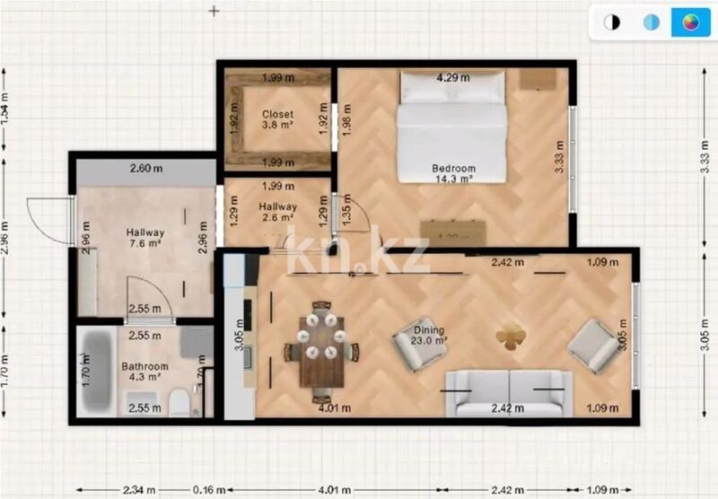 Продажа 2-комнатной квартиры, 56.9 м² - Продажа двухкомнатных квартир в Алатауском р-не Алматы - страница 26 фото 4 из 5