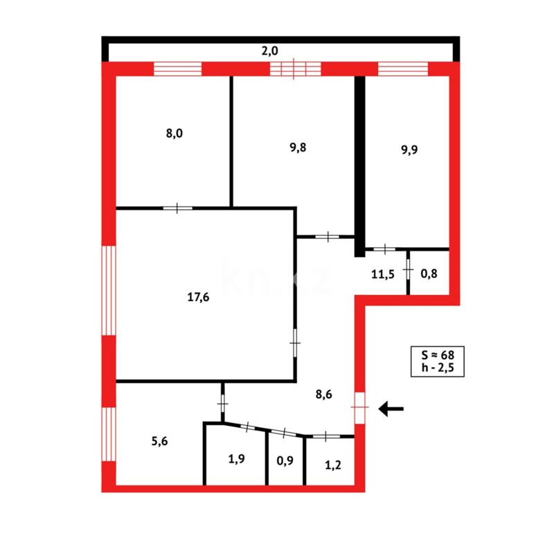 Продажа 4-комнатной квартиры, 69 м² - Продажа квартир в Темиртау фото 21 из 21