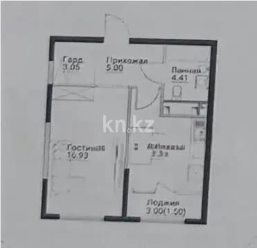 Продажа 1-комнатной квартиры, 42.1 м² - Продажа однокомнатных квартир в монолитно-каркасном доме в Алматы - страница 69 фото 1 из 1