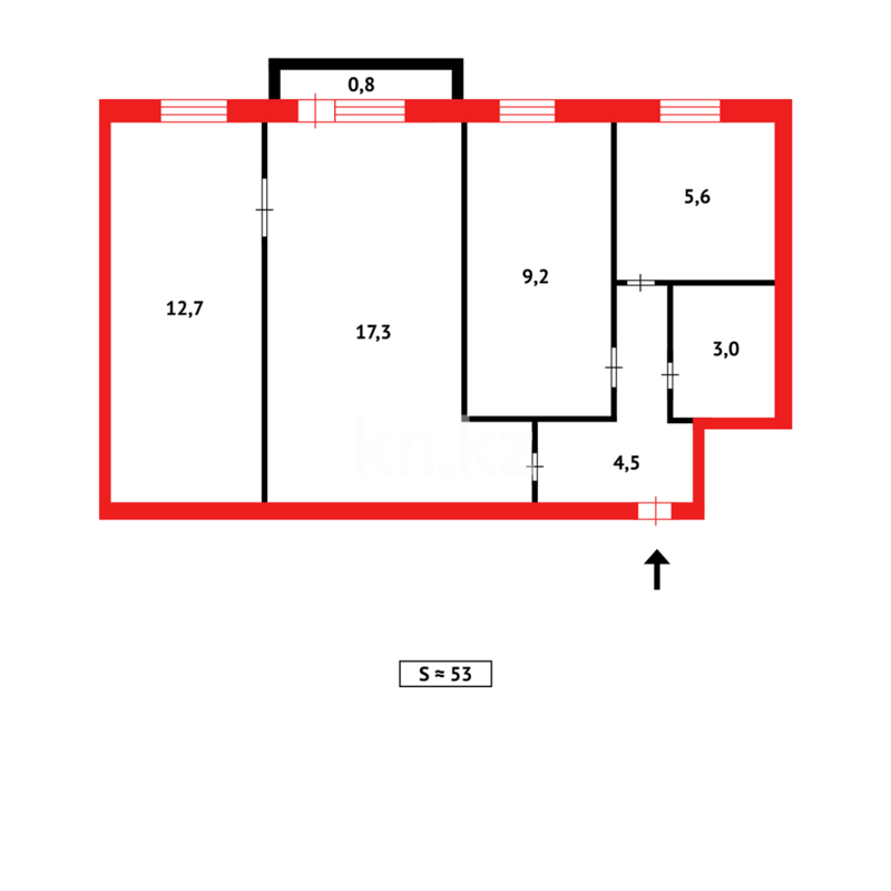 Продажа 3-комнатной квартиры, 53 м² - Продажа трехкомнатных квартир в Темиртау - страница 8 фото 11 из 11