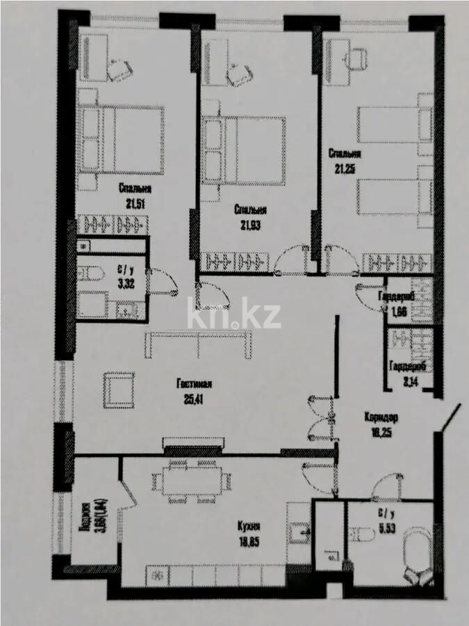 Продажа 4-комнатной квартиры, 140 м² - Продажа четырехкомнатных квартир от собственников в Астане фото 2 из 2