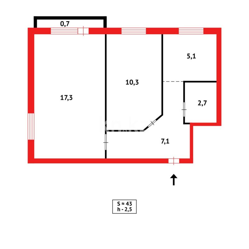 Продажа 2-комнатной квартиры, 43 м² - Продажа квартир в панельном доме в Караганде фото 6 из 6