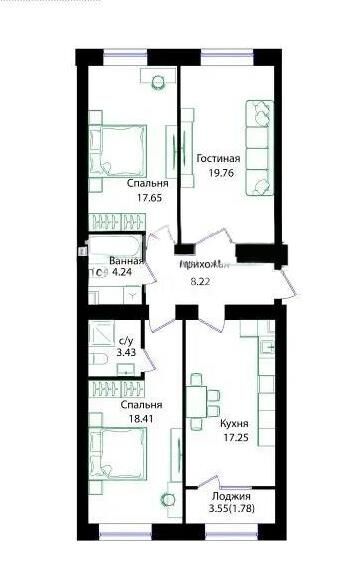 Продажа 3-комнатной квартиры, 91 м² - Продажа трехкомнатных квартир в р-не Сарыарка Астаны - страница 10 фото 1 из 1