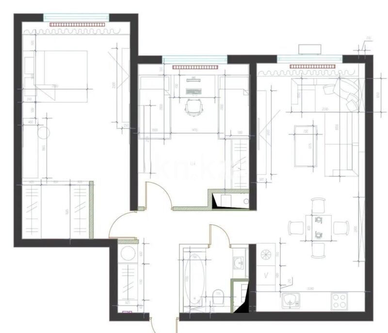 Продажа 3-комнатной квартиры, 77 м² - Продажа трехкомнатных квартир в монолитно-каркасном доме в Казахстане фото 1 из 1