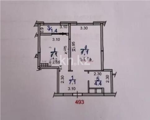 Продажа 1-комнатной квартиры, 41 м² - Продажа квартир в кирпичном доме в Алматы - страница 3 фото 3 из 3