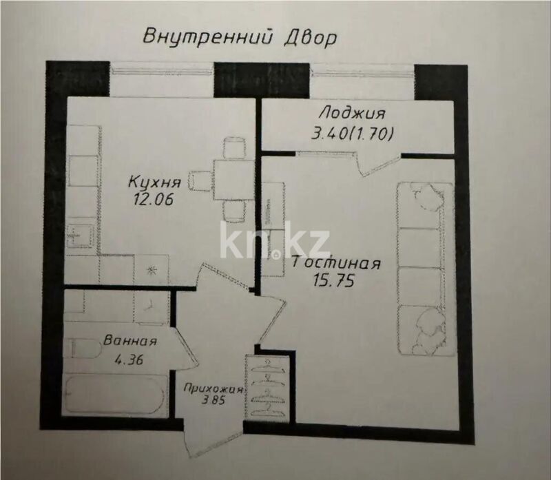 Продажа 1-комнатной квартиры, 38 м² - Продажа квартир в кирпичном доме в Астане - страница 21 фото 1 из 1