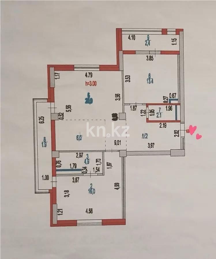Продажа 3-комнатной квартиры, 78 м² - Продажа квартир в Казахстане - страница 77 фото 6 из 6
