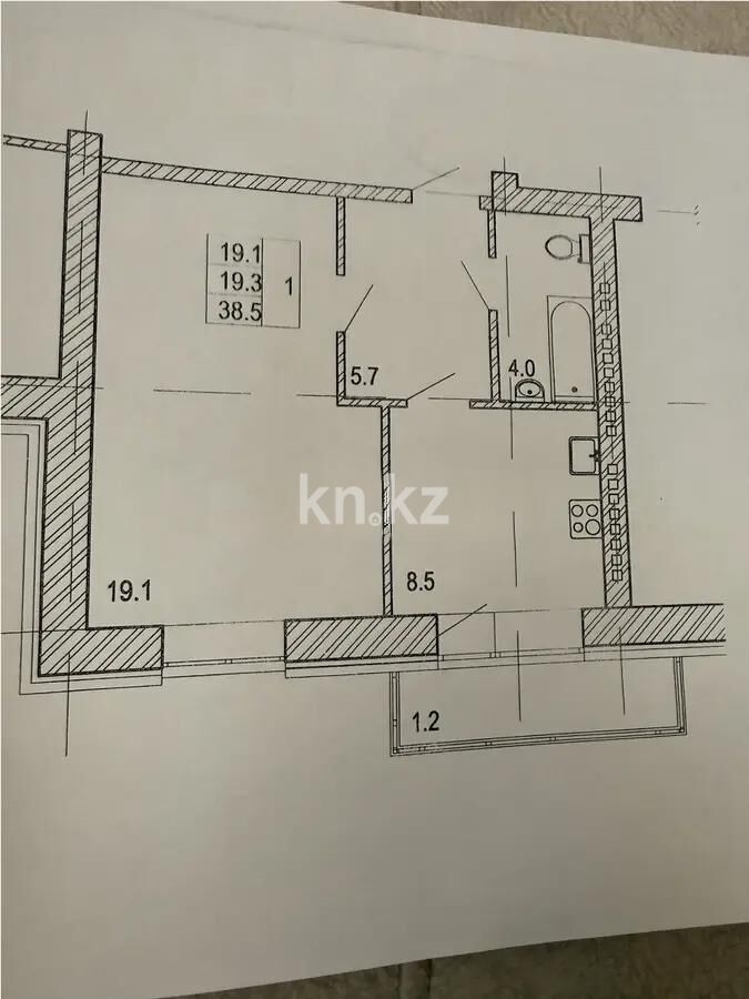 Продажа 1-комнатной квартиры, 38.5 м² - Продажа однокомнатных квартир в р-не Нура Астаны - страница 16 фото 1 из 1