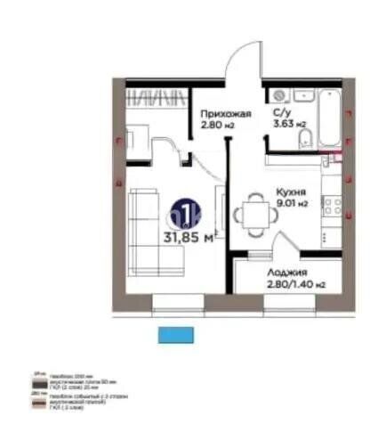 Продажа 1-комнатной квартиры, 32 м² - Продажа квартир от собственников в Астане - страница 11 фото 3 из 3