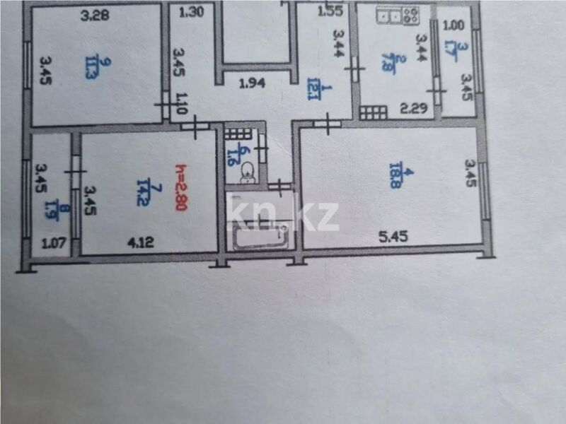 Продажа 3-комнатной квартиры, 73 м² - Продажа трехкомнатных квартир в Ауэзовском р-не Алматы - страница 20 фото 1 из 1
