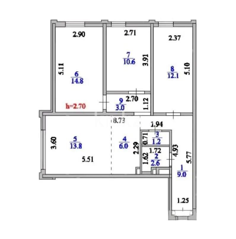 Продажа 3-комнатной квартиры, 74 м² - Продажа трехкомнатных квартир в кирпичном доме в Казахстане - страница 32 фото 8 из 8