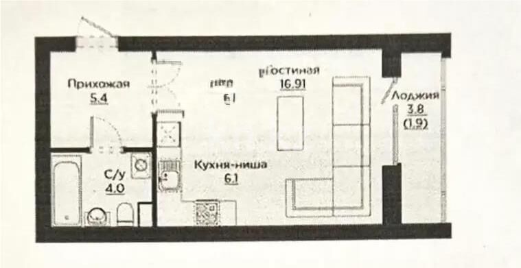 Продажа 1-комнатной квартиры, 34.31 м² - Продажа однокомнатных квартир в р-не Алматы Астаны - страница 5 фото 4 из 4