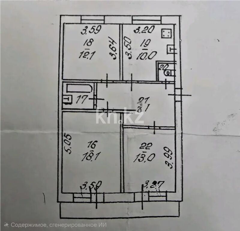 Продажа 3-комнатной квартиры, 68 м² - Продажа трехкомнатных квартир в Турксибском р-не Алматы - страница 9 фото 1 из 1