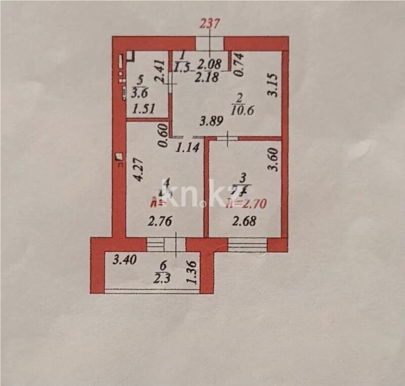Продажа 2-комнатной квартиры, 38 м² - Продажа двухкомнатных квартир в р-не Сарыарка Астаны - страница 5 фото 5 из 5