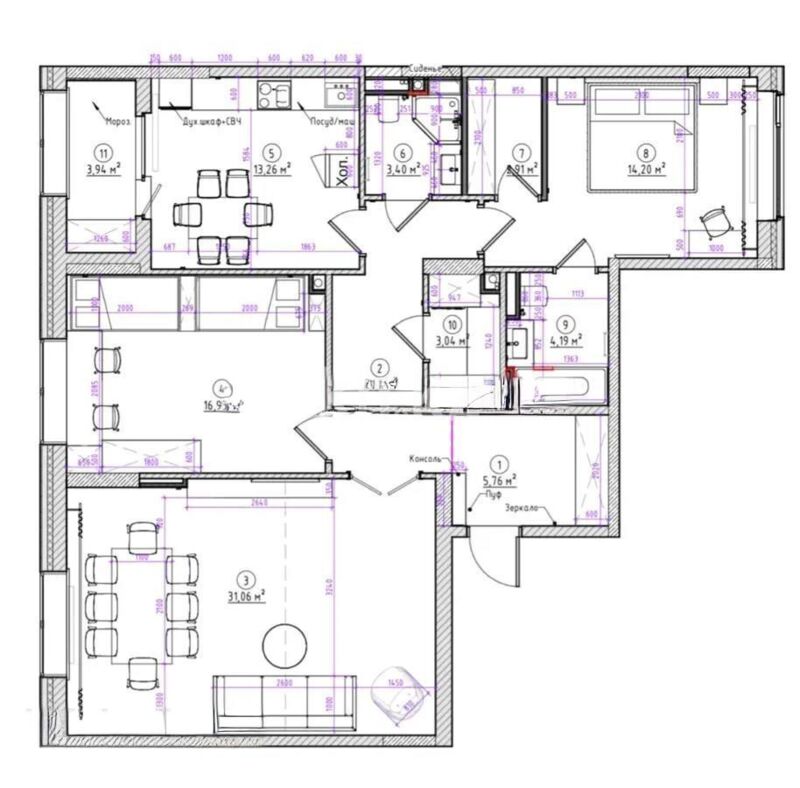 Продажа 3-комнатной квартиры, 107 м² - Продажа трехкомнатных квартир в блочном доме в Казахстане - страница 35 фото 1 из 1