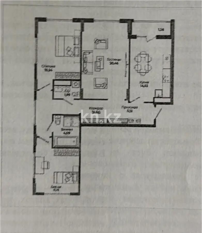 Продажа 3-комнатной квартиры, 89 м² - Продажа квартир в блочном доме в Астане - страница 113 фото 7 из 7