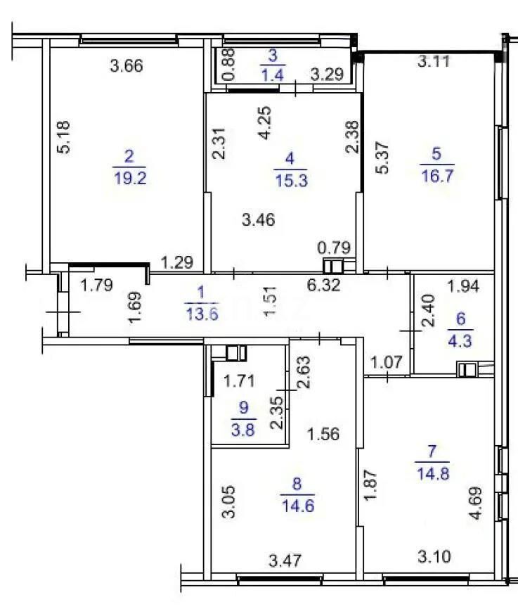 Продажа 4-комнатной квартиры, 105 м² - Продажа четырехкомнатных квартир в Казахстане - страница 2 фото 9 из 9