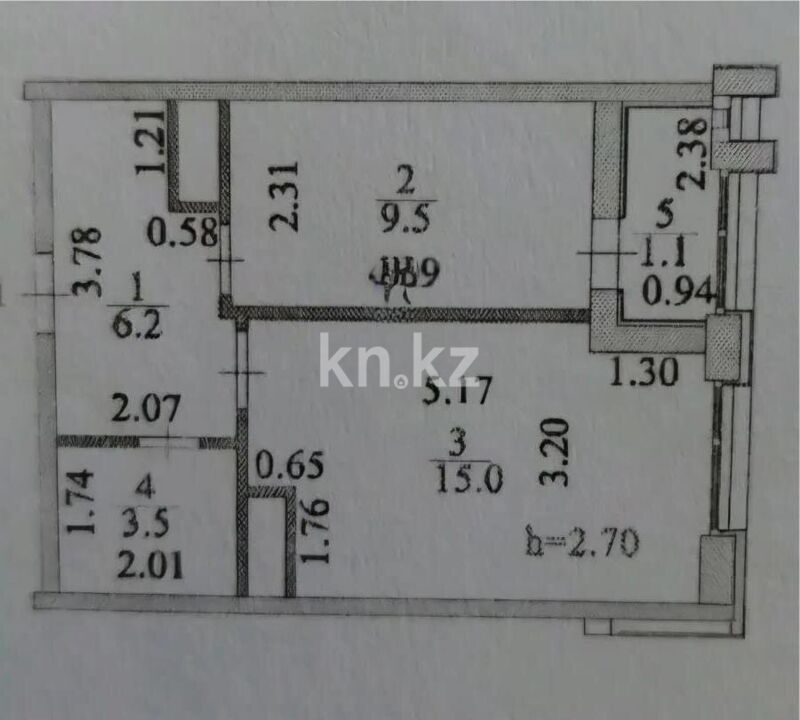 Продажа 1-комнатной квартиры, 36 м² - Продажа однокомнатных квартир в Казахстане - страница 26 фото 1 из 1