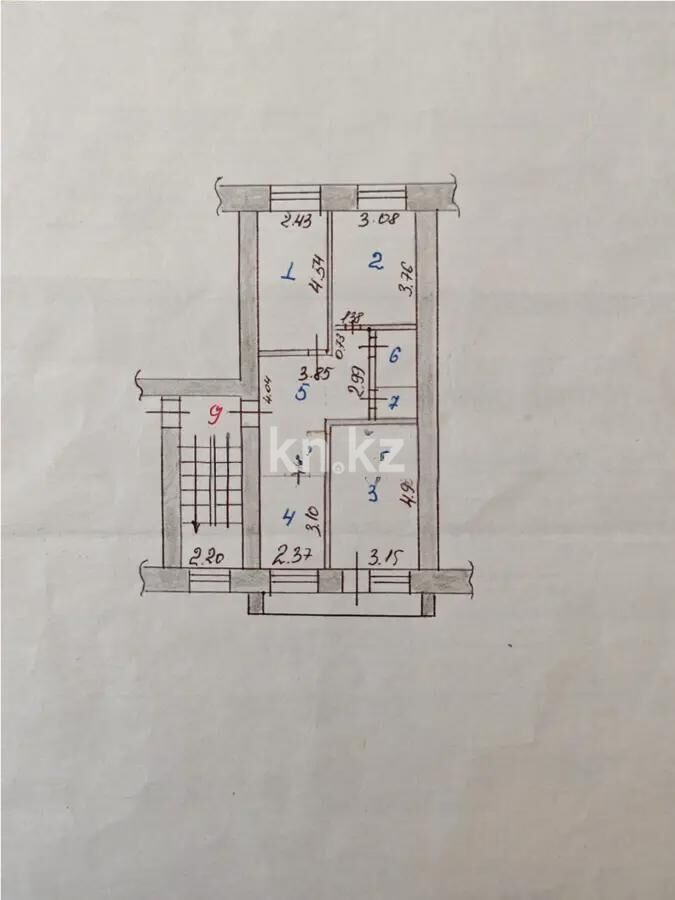 Продажа 3-комнатной квартиры, 65 м² - Продажа трехкомнатных квартир в кирпичном доме в Караганде - страница 15 фото 7 из 7