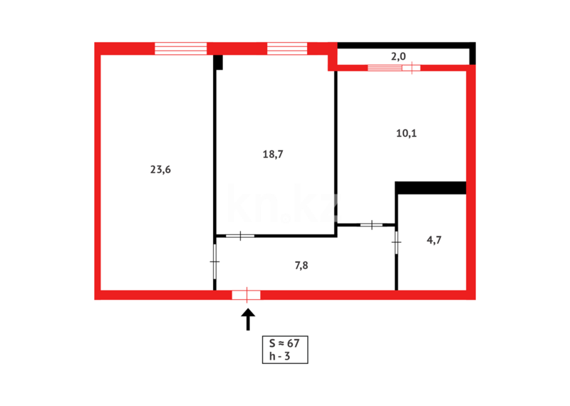 Продажа 2-комнатной квартиры, 67.16 м² - Продажа двухкомнатных квартир в р-не Есиль Астаны - страница 47 фото 2 из 2