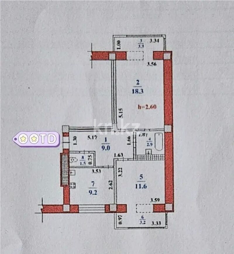 Продажа 3-комнатной квартиры, 59 м² - Продажа квартир от собственников в Алматы - страница 6 фото 7 из 7