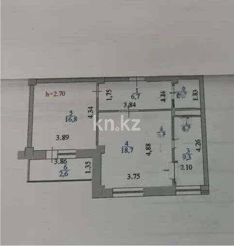 Продажа 2-комнатной квартиры, 58.3 м² - Продажа двухкомнатных квартир в р-не Сарыарка Астаны - страница 23 фото 6 из 6