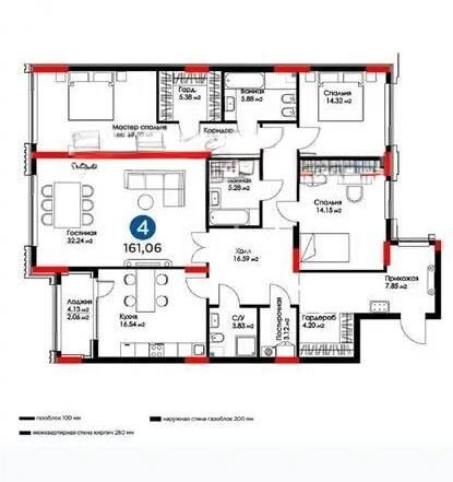 Продажа 4-комнатной квартиры, 161 м² - Продажа четырехкомнатных квартир от собственников в Казахстане фото 1 из 1