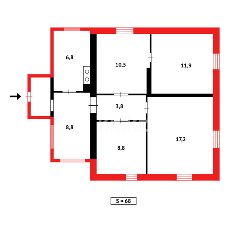 Продажа 4-комнатного дома, 70.4 м² - Продажа земельных участков в Темиртау фото 22 из 22