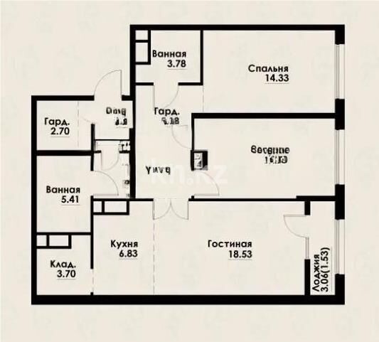 Продажа 3-комнатной квартиры, 86 м² - Продажа квартир в новостройках Алматы - страница 13 фото 1 из 1