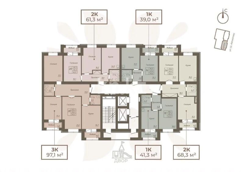 Продажа 2-комнатной квартиры, 68.3 м² - Продажа квартир в Казахстане - страница 173 фото 1 из 1