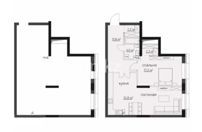 Продажа 2-комнатной квартиры, 72 м² - Продажа квартир в Михайловке Караганды - страница 3 фото 6 из 6