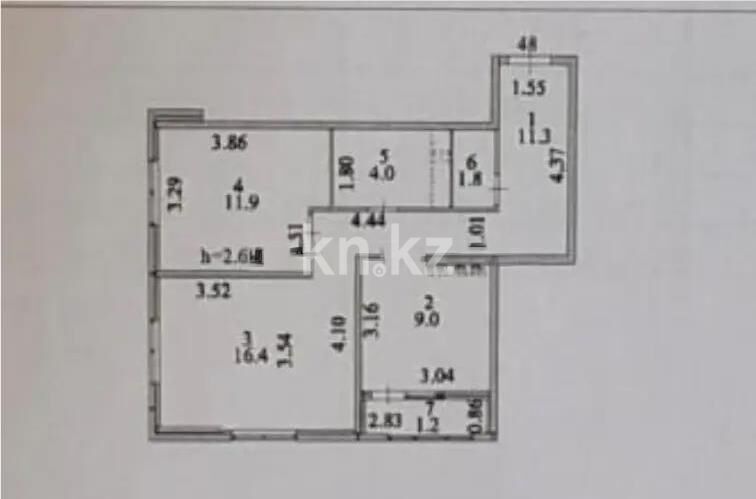 Продажа 2-комнатной квартиры, 55.6 м² - Продажа квартир в новостройках Астаны - страница 44 фото 8 из 8