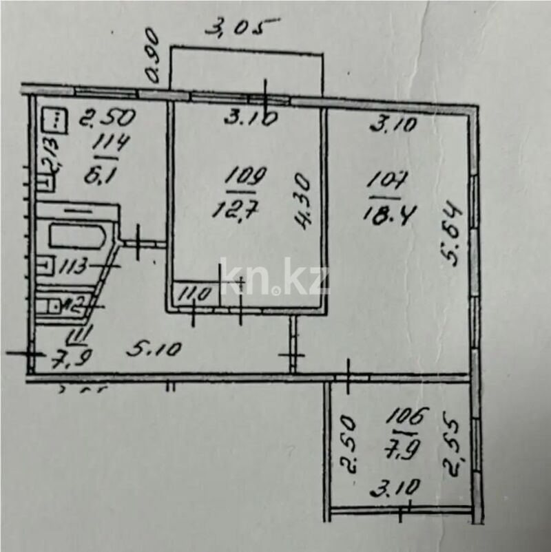 Продажа 3-комнатной квартиры, 56.6 м² - Недвижимость в Алматы - страница 19 фото 1 из 1