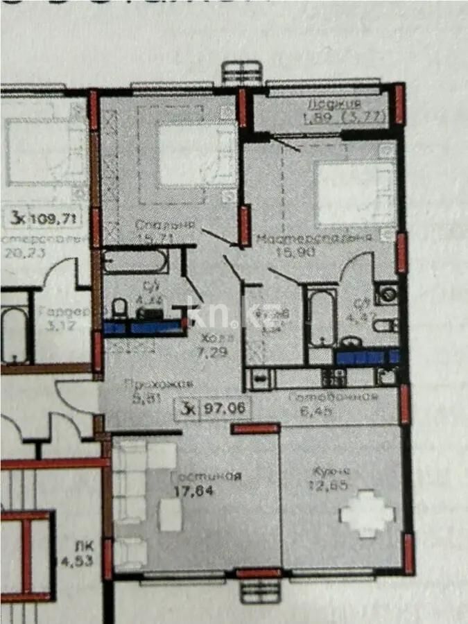 Продажа 3-комнатной квартиры, 98 м² - Продажа квартир в блочном доме в Астане - страница 160 фото 1 из 1