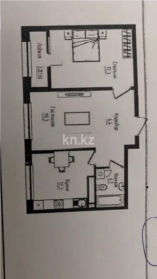 Продажа 2-комнатной квартиры, 59 м² - Продажа квартир в Казахстане - страница 143 фото 3 из 3