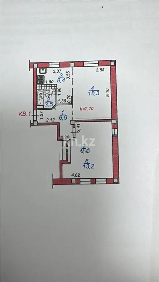 Продажа 3-комнатной квартиры, 58.3 м² - Продажа квартир в панельном доме в Казахстане - страница 11 фото 4 из 4