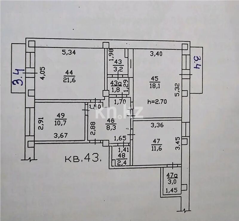 Продажа 3-комнатной квартиры, 90 м² - Продажа трехкомнатных квартир в Жетысуском р-не Алматы - страница 6 фото 7 из 7