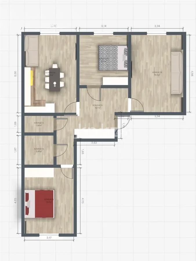 Продажа 3-комнатной квартиры, 76 м² - Продажа трехкомнатных квартир в Астане - страница 19 фото 5 из 5