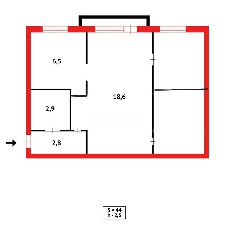 Продажа 2-комнатной квартиры, 44 м² - Продажа двухкомнатных квартир в блочном доме в Казахстане - страница 84 фото 16 из 17