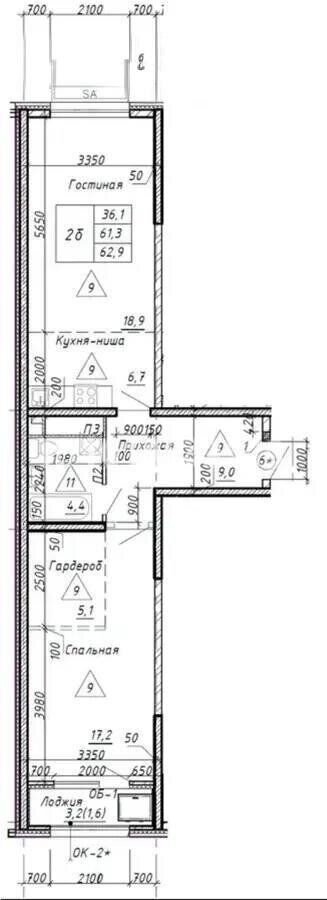 Продажа 2-комнатной квартиры, 63 м² - Продажа двухкомнатных квартир в Бостандыкском р-не Алматы - страница 5 фото 3 из 3