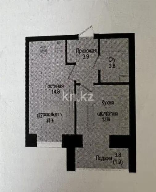 Продажа 1-комнатной квартиры, 33.3 м² - Продажа квартир в новостройках Астаны - страница 14 фото 1 из 1