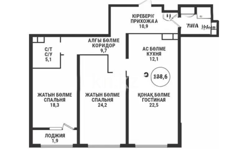 Продажа 3-комнатной квартиры, 108 м² - Продажа трехкомнатных квартир от собственников в Алматы фото 1 из 1
