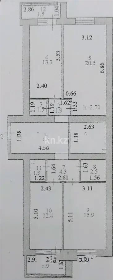 Продажа 3-комнатной квартиры, 96.3 м² - Продажа квартир в кирпичном доме в Астане - страница 205 фото 1 из 1