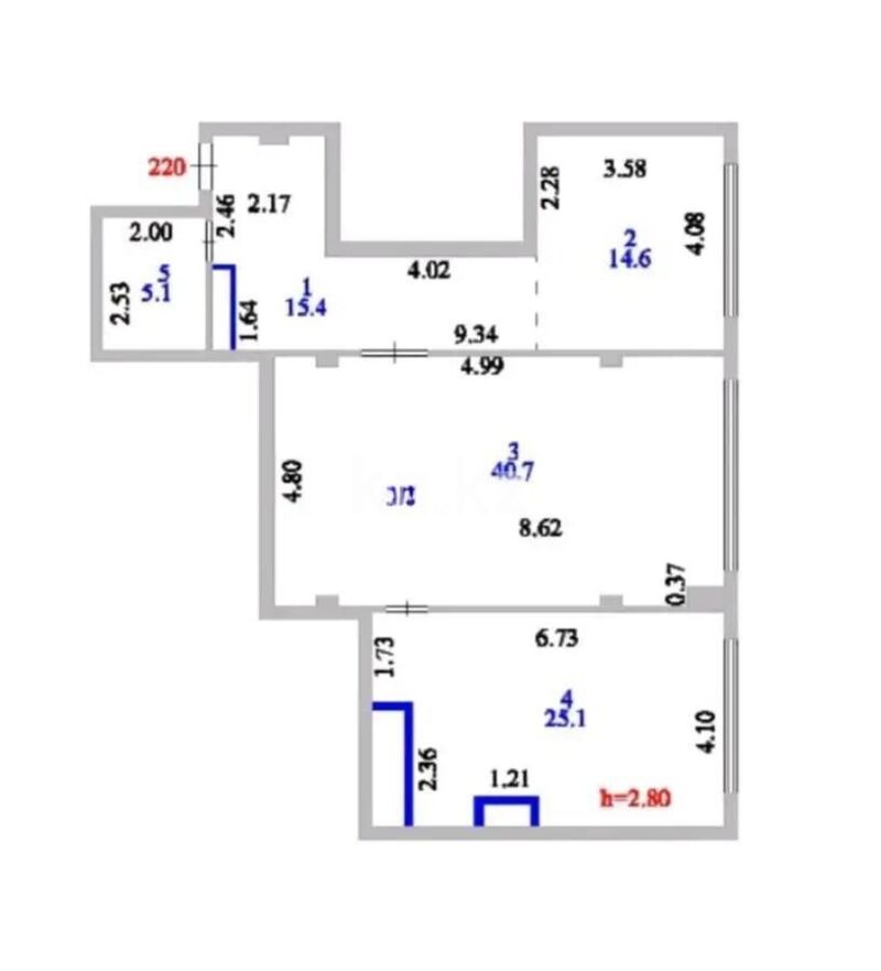 Продажа 2-комнатной квартиры, 101 м² - Продажа двухкомнатных квартир в р-не Есиль Астаны - страница 32 фото 5 из 5