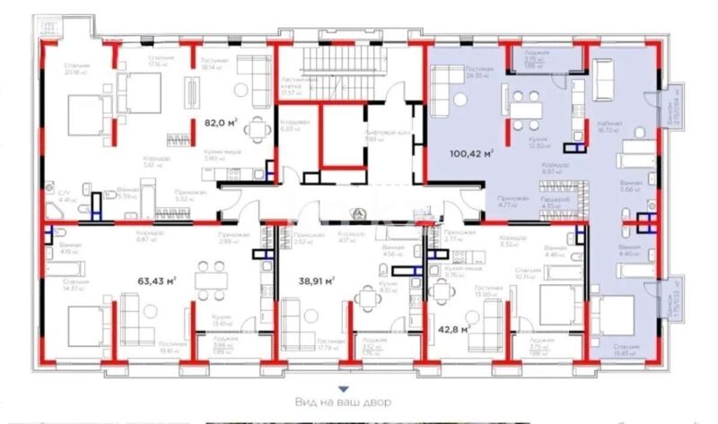Продажа 3-комнатной квартиры, 100 м² - Продажа трехкомнатных квартир в Турксибском р-не Алматы - страница 3 фото 1 из 1