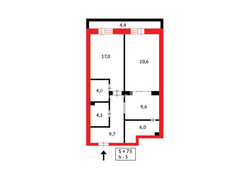 Продажа 2-комнатной квартиры, 75.5 м² - Продажа двухкомнатных квартир в р-не Есиль Астаны фото 15 из 15