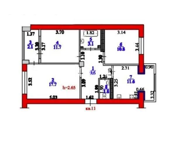 Продажа 4-комнатной квартиры, 68.4 м² - Продажа четырехкомнатных квартир в Медеуском р-не Алматы - страница 4 фото 1 из 1