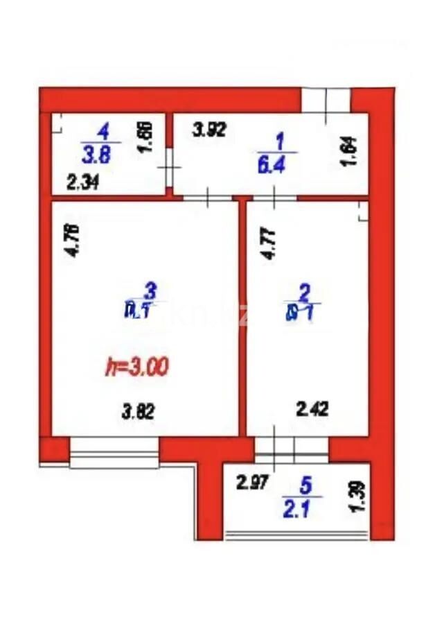 Продажа 1-комнатной квартиры, 42.5 м² - Продажа однокомнатных квартир от собственников в Астане фото 1 из 1