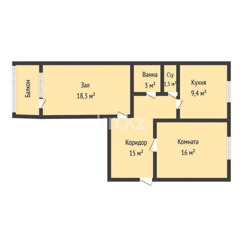 Продажа 2-комнатной квартиры, 65 м² - Продажа двухкомнатных квартир в Костанае фото 10 из 10